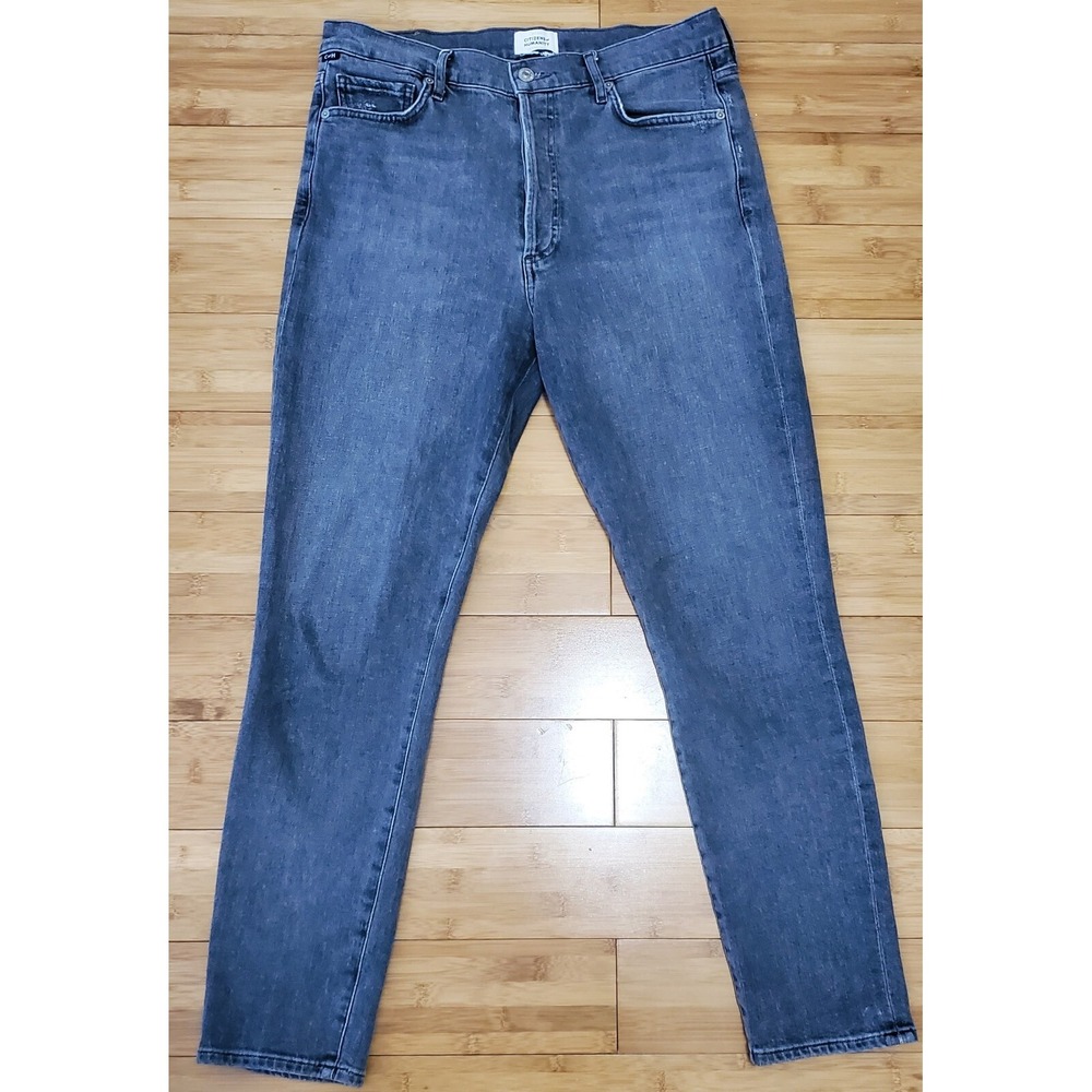 Citizens of Humanity Olivia Ankle High Rise Button Fly Jeans Gray 29 1728-1288